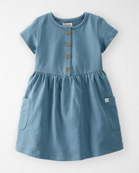  Product image 1 of Toddler Organic Cotton Pocket Dress in Cottage Blue