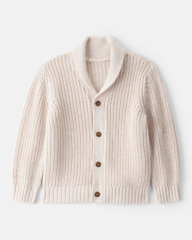 Product image 1 of Boys Long-Sleeve Cardigan Sweater - Ivory