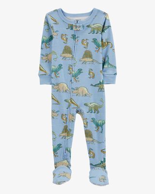 Product image 1 of Toddler 1-Piece Dinosaur 100% Snug Fit Cotton Footie Pajamas
