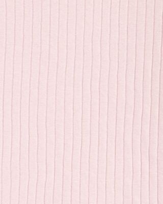 Product image 2 of Kid Solid Ribbed Cotton Blend 2-Piece Pajamas - Pink