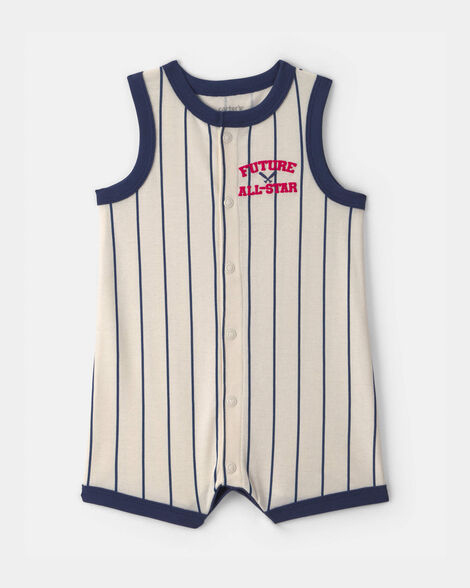 baby boy 'future all-star' baseball romper