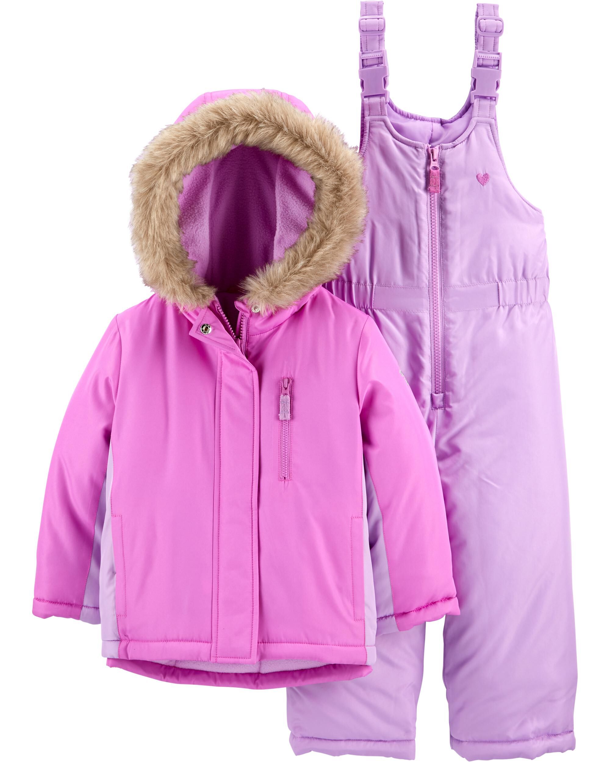 baby faux fur snowsuit