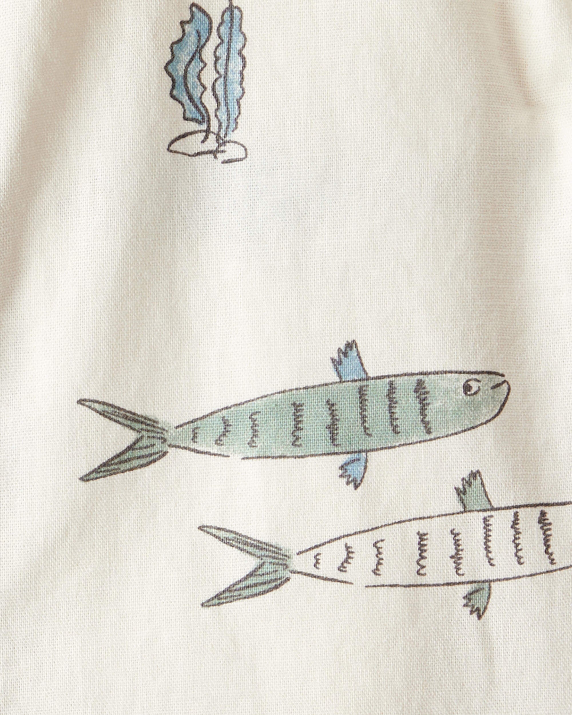 Baby 2-Piece Fish-Print Set Made with Organic Cotton Baby 2-Piece Fish-Print Set Made with Organic Cotton