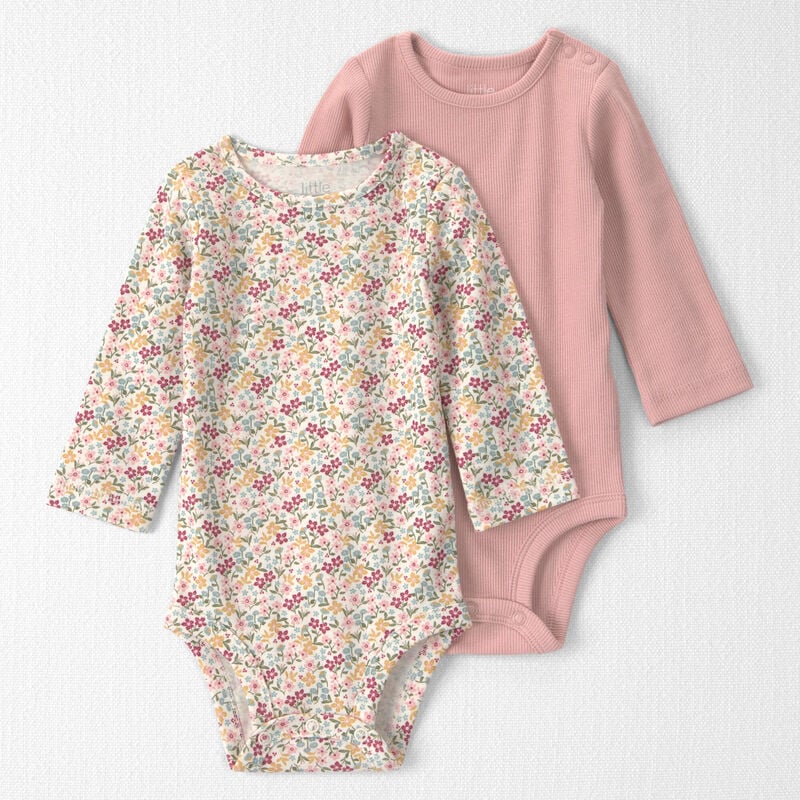 Baby Girl 2-Pack Organic Cotton Bodysuits