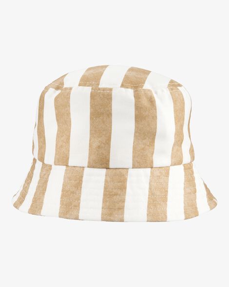  Product image 1 of Toddler Striped Bucket Hat - Tan/Ivory