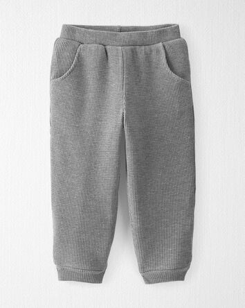 Toddler Waffle Knit Sherpa Lined Pants Made with Organic Cotton