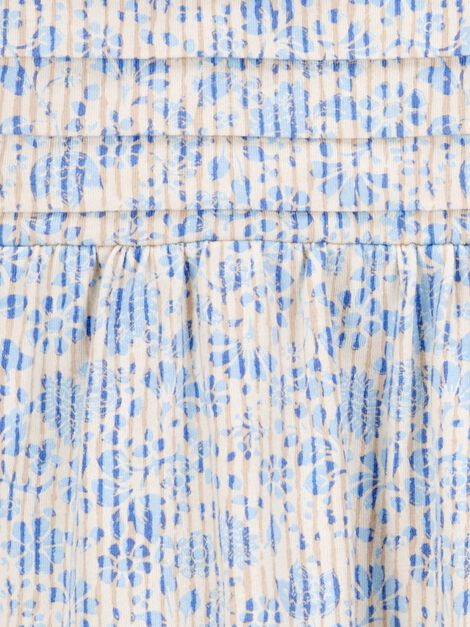 Product image 3 of Kid Smocked Floral Print Dress - Blue