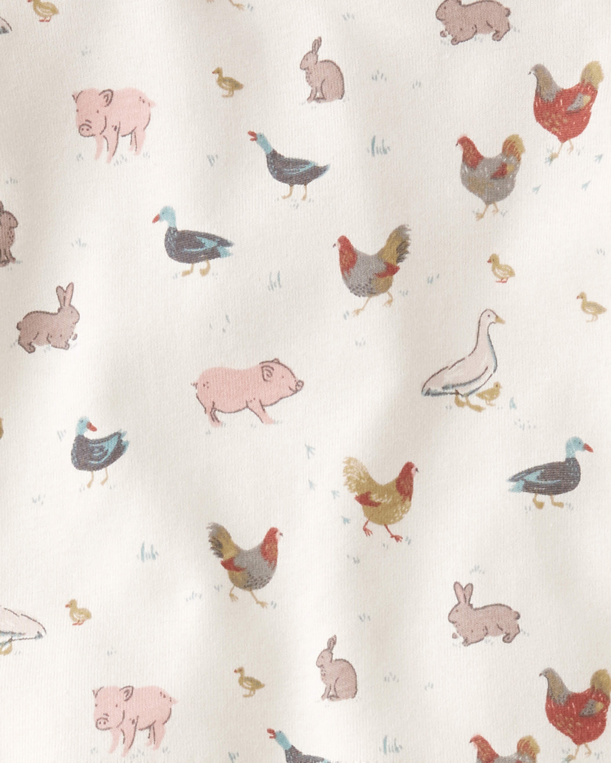 Baby Organic Cotton Pajamas Farm Friends Print