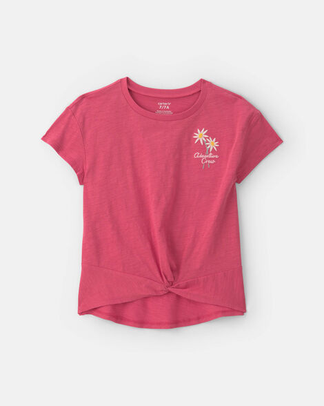 girls 'adventure crew' graphic tee - red