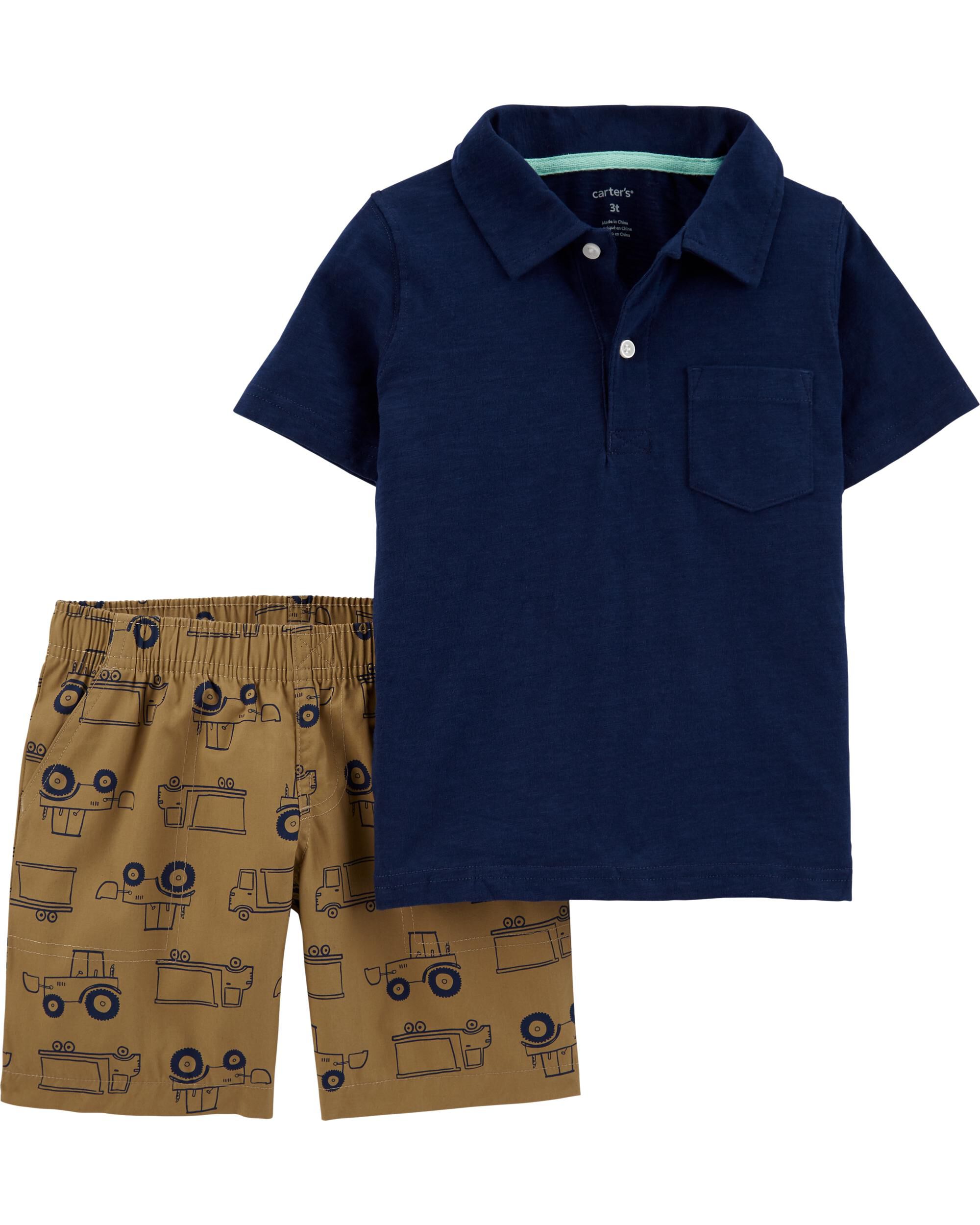NWT LE TOP BULLDOG print SHIRT /& PANTS boy/'s 2 pcs set size 3M 6M 9M 12M 18M 24M