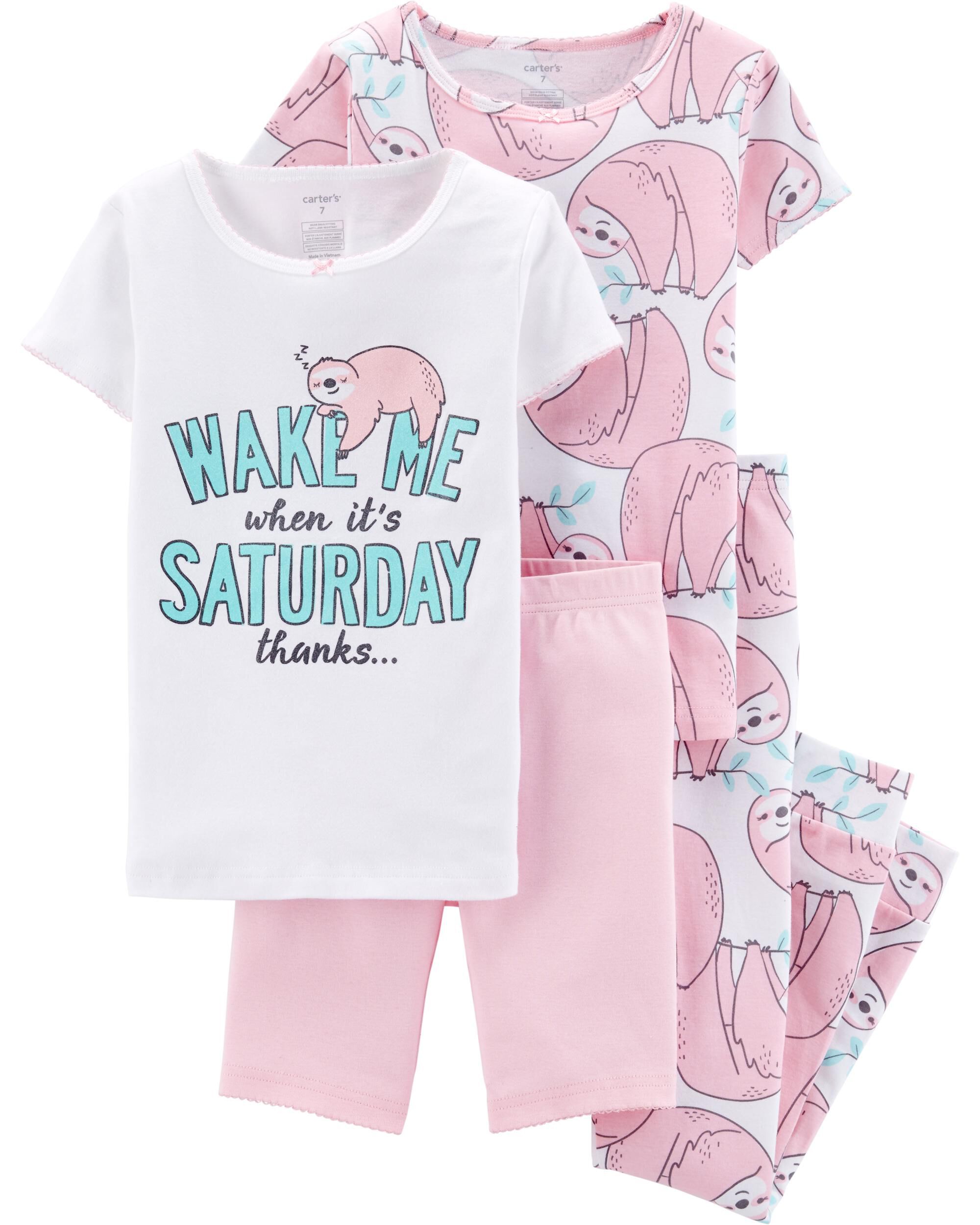 COTTON PAJAMAS SLEEPWEAR CARTERS 3 Piece SHIRT SHORT PANTS GIRLS BOYS CHILDREN