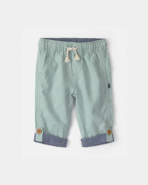 Baby Boy Linen Pants - Green