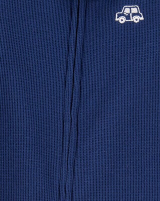 Product image 2 of Baby Car Waffle Knit Footie 1-Piece Pajamas - Navy