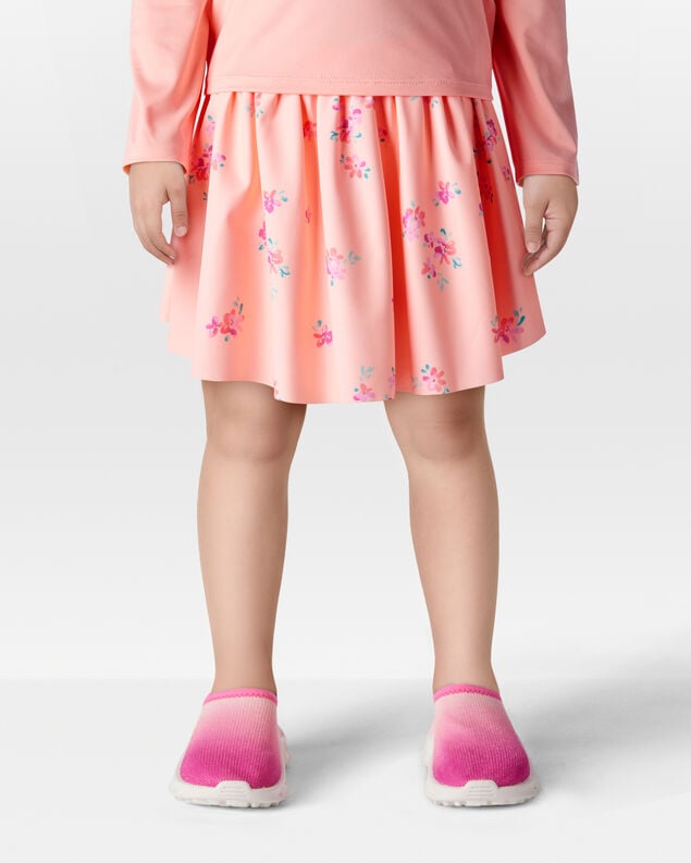 Product image 2 of Toddler Floral Active Pull-On Skort - Orange
