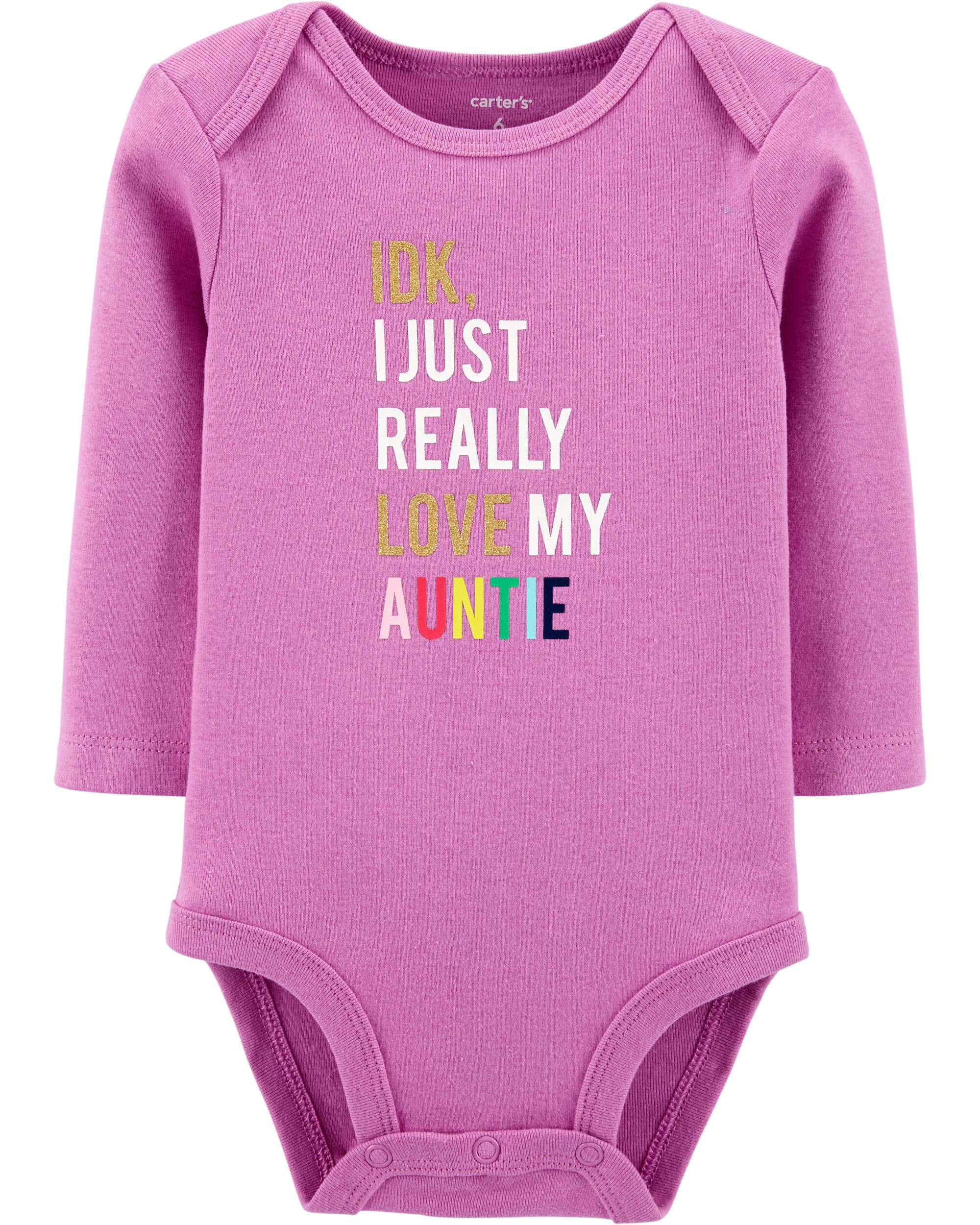 i love my auntie baby girl clothes