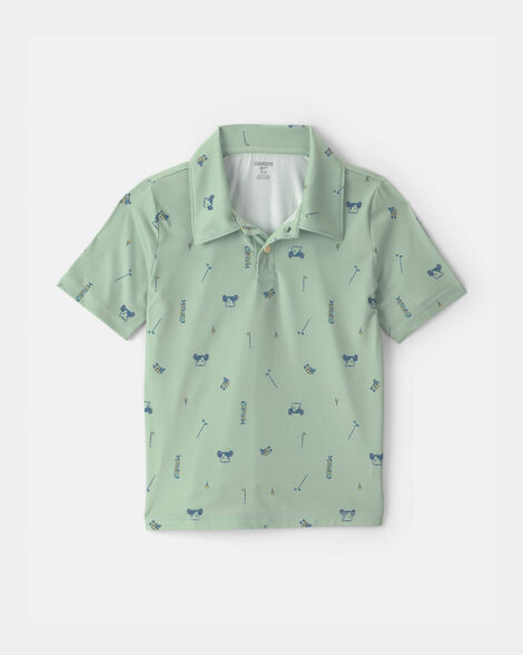 Boys Golf Active Polo Shirt - Green