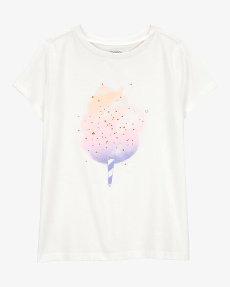  Product image 1 of Kid Cotton Candy Short-Sleeve Graphic Tee - Ivory