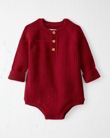 Product image 1 of Baby Organic Cotton Rib Sweater Knit Bubble