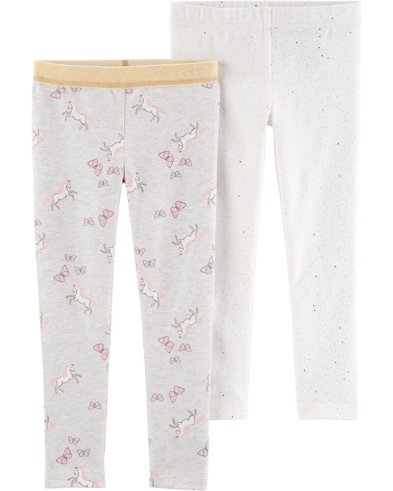 2 Pack Sparkly Unicorn Leggings Carters Com