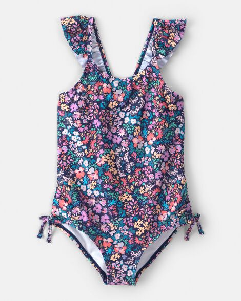 girls floral 1-piece swimsuit