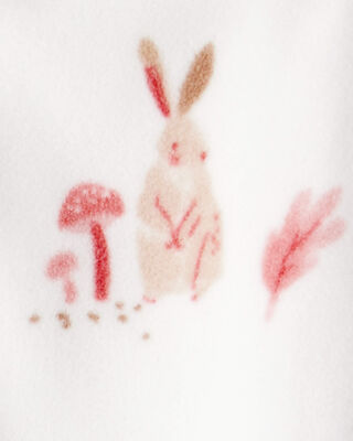 Product image 2 of Baby 1-Piece Bunny Fleece Footie Pajamas - Ivory