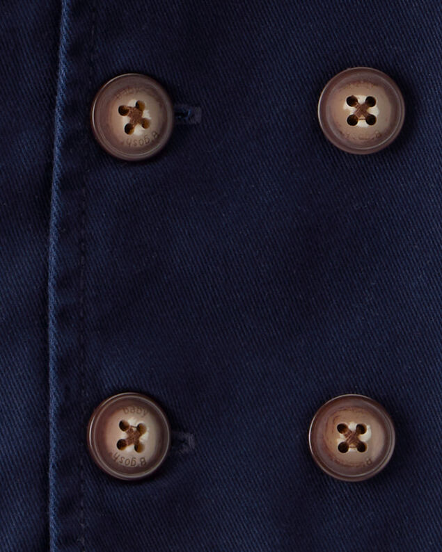 Product image 2 of Baby Twill 100% Cotton Button-Down Jacket - Navy
