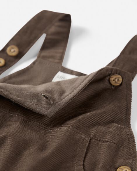  Product image 3 of Baby Organic Cotton Corduroy Overalls in Brown