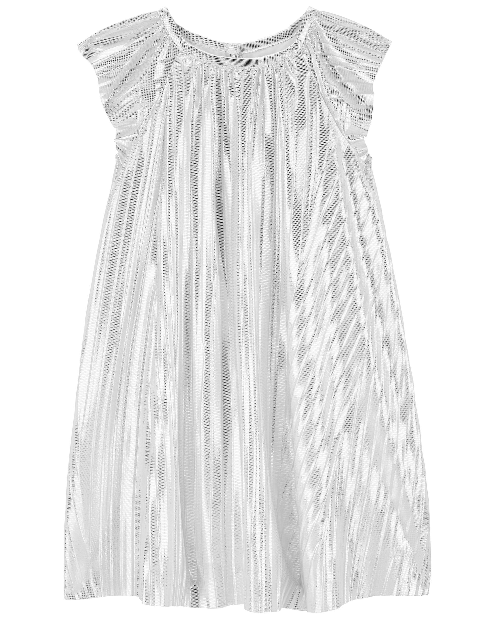 Toddler Metallic Pleated Flutter Party Dress - OshKosh