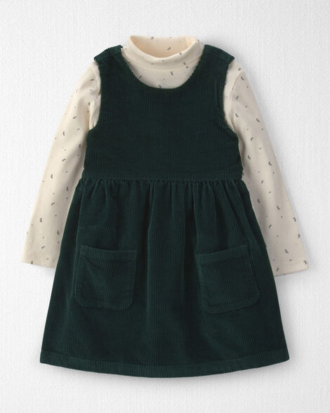 Toddler Girl 2-Piece Organic Cotton Corduroy Jumper Set