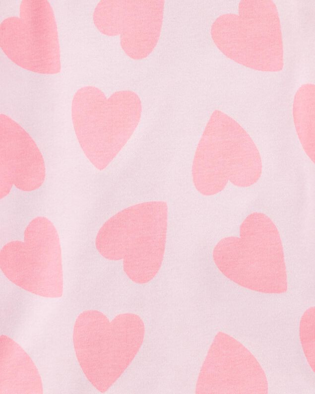 Product image 2 of Kid 4-Piece Rainbow Heart 100% Snug Fit Cotton Pajamas - Pink