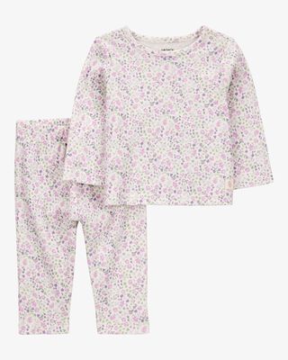 Product image 1 of Baby 2-Piece Floral Long-Sleeve Tee & Pant Set
