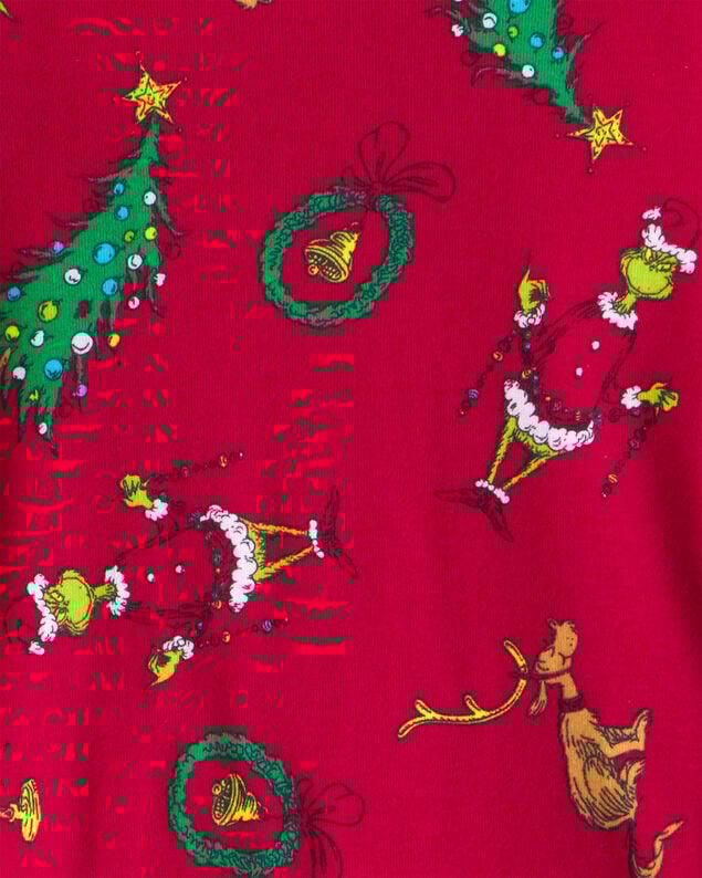 Product image 2 of Toddler Dr. Seuss™ The Grinch Print 100% Cotton Long-Sleeve Snug Fit 2-Piece Pajamas - Red