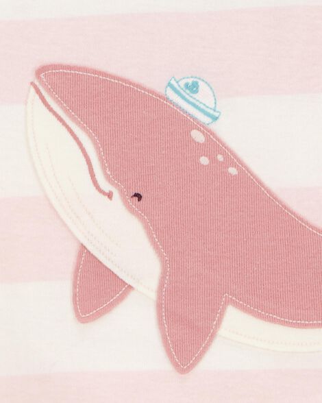 Product image 3 of Baby Whale Print Snug Fit Cotton 4-Piece Pajamas