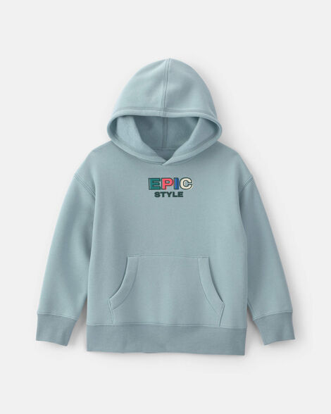 boys 'epic style' fleece hoodie - aqua