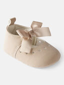 Beige - Baby Girl Bow Casual Shoes - Brown, Selected