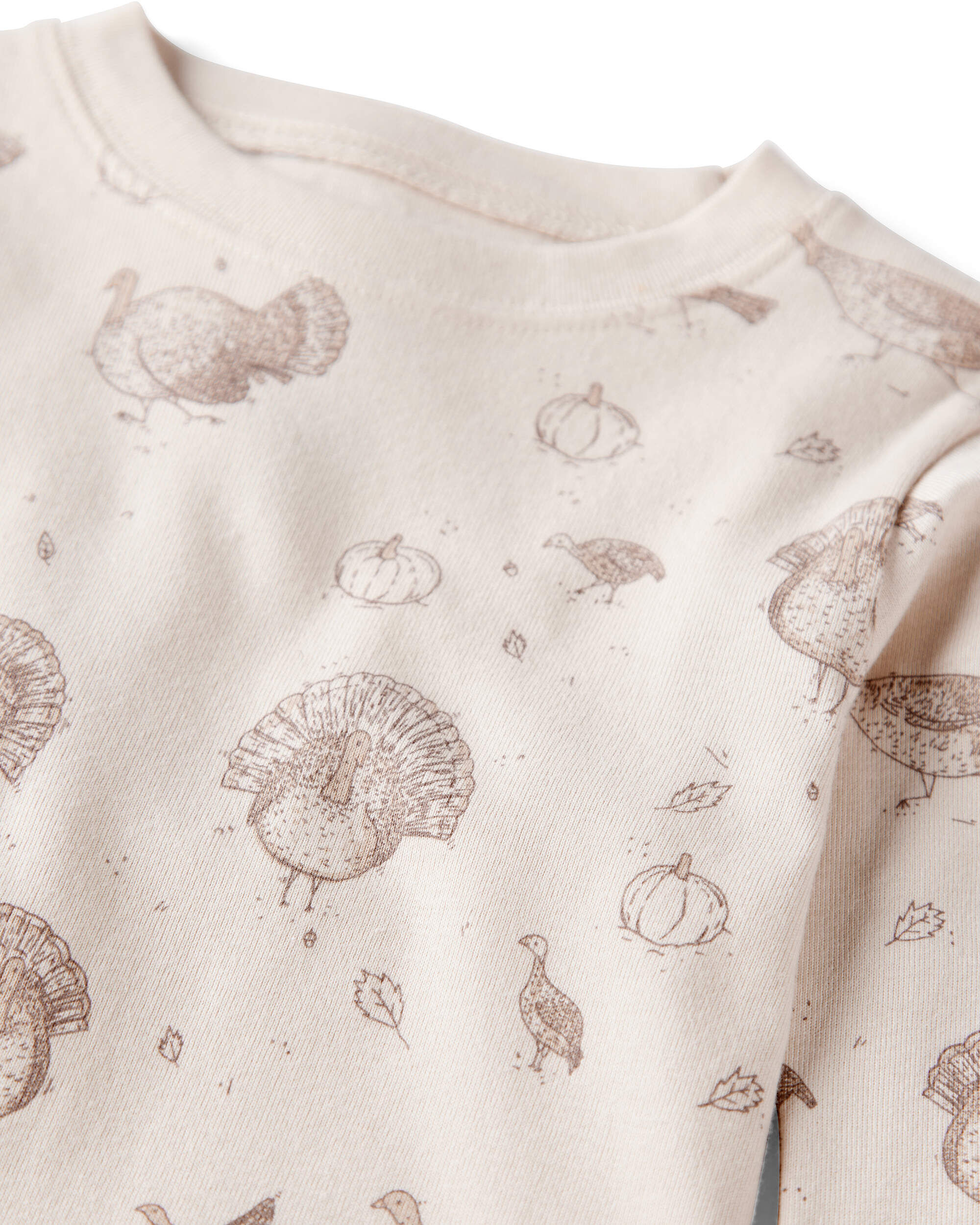 Kid Organic Cotton Pajamas Turkey Trot Print