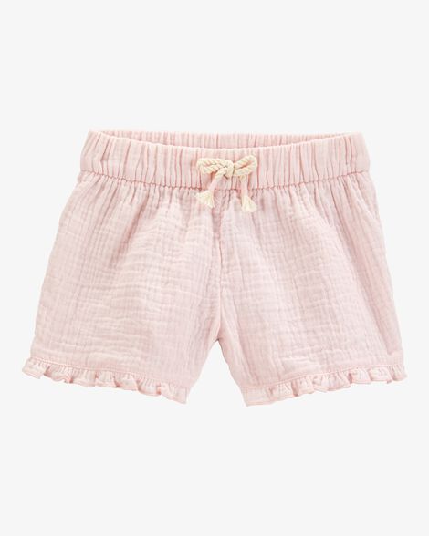  Product image 1 of Toddler Ruffle Gauze Shorts - Pink