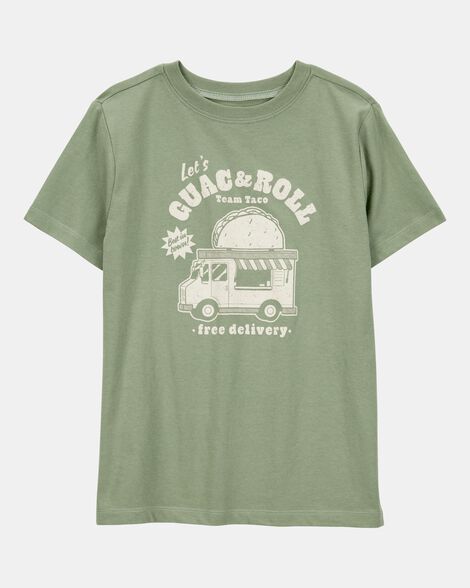 boys guac & roll short-sleeve graphic tee - green