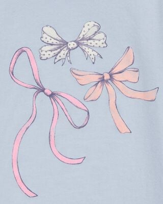 Product image 2 of Kid Bow Short-Sleeve Graphic Tee - Blue