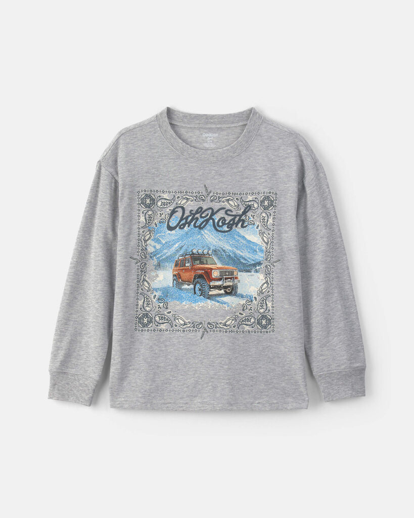 OshKosh B'gosh Boys 'OshKosh' Car Long-Sleeve Graphic Tee 10 Grey