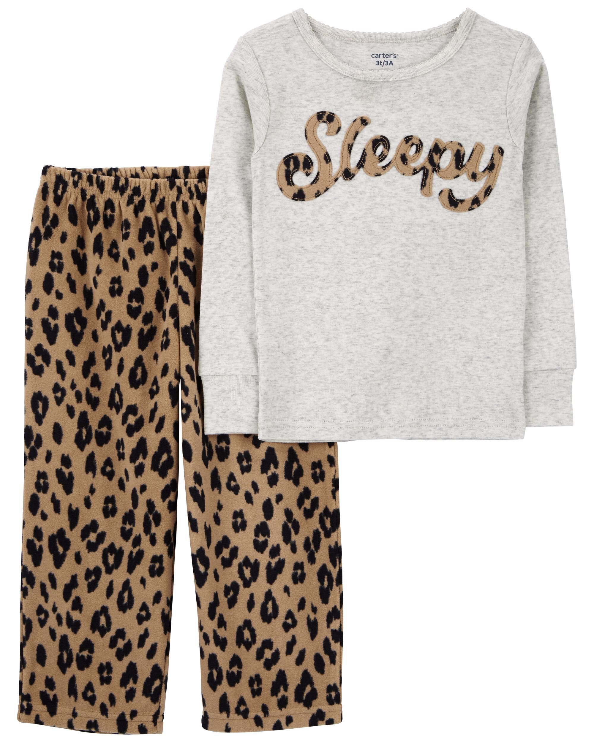 Toddler 2 Piece Leopard Fleece Pajamas Carter s Carter s