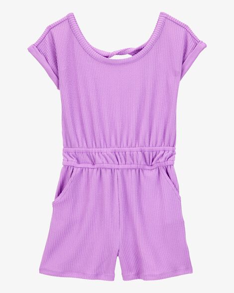  Product image 1 of Kid Ribbed Textured Romper - Purple