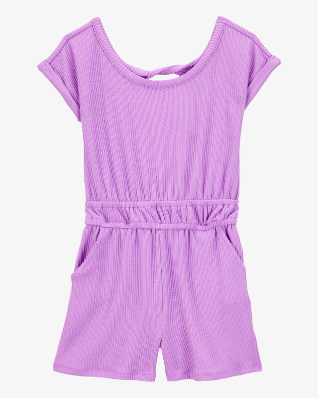 Product image 1 of Kid Ribbed Textured Romper - Purple