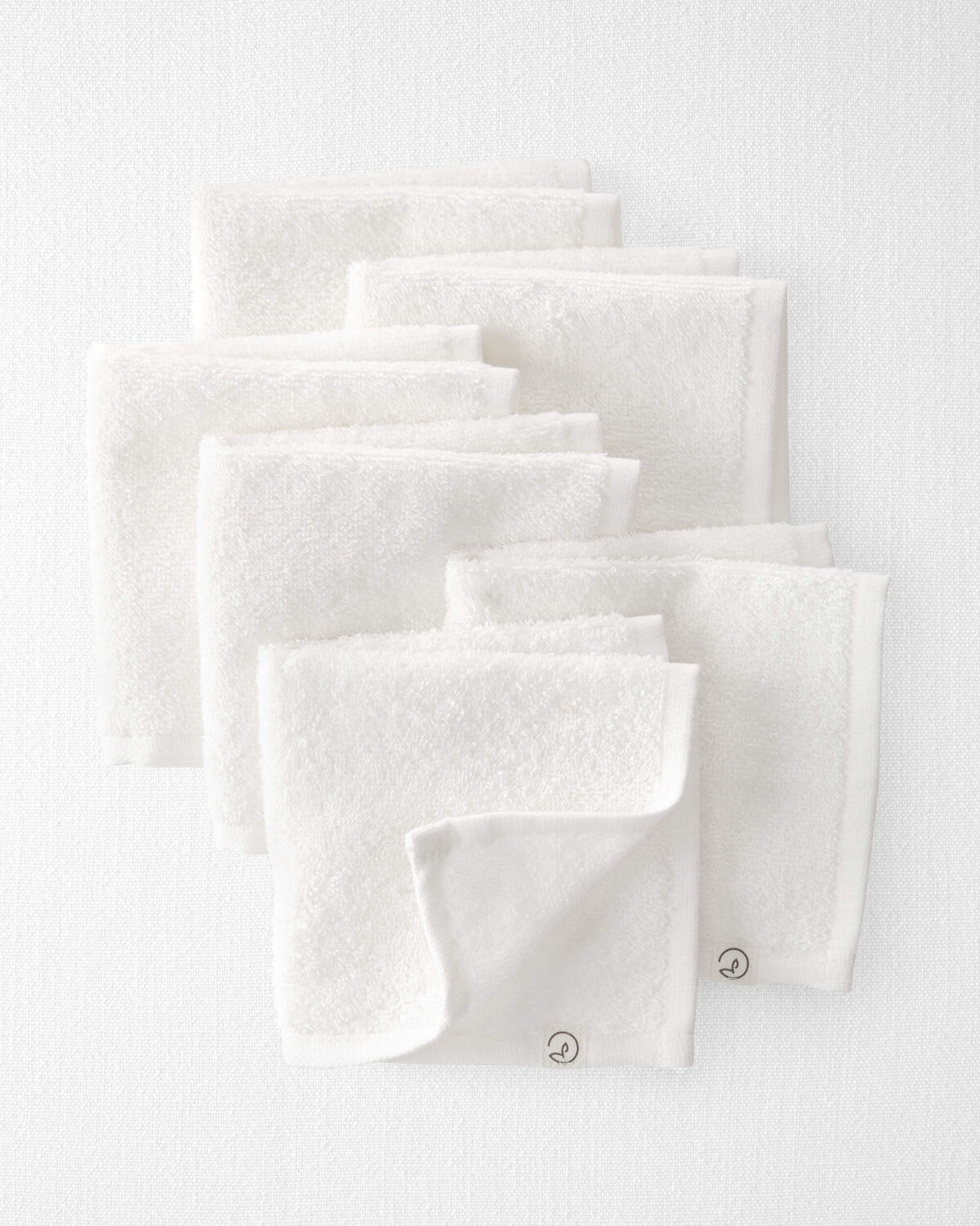 Light Cream Baby 6Pack Organic Cotton Washcloths