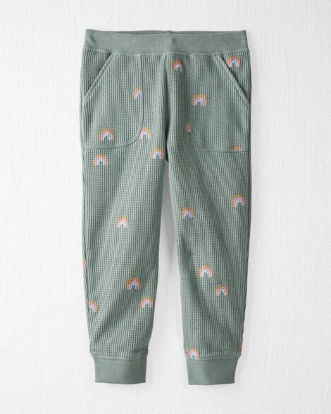 Product image 2 of Toddler Organic Cotton Waffle Knit Set in Magical Rainbow Print