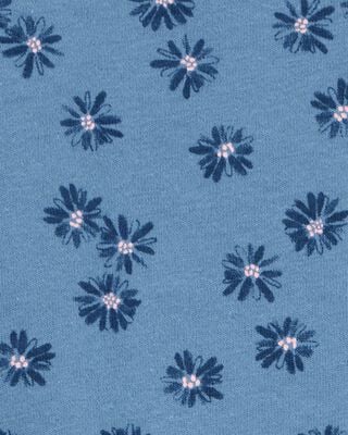 Product image 2 of Toddler Floral Tie-Front Short-Sleeve Tee - Blue