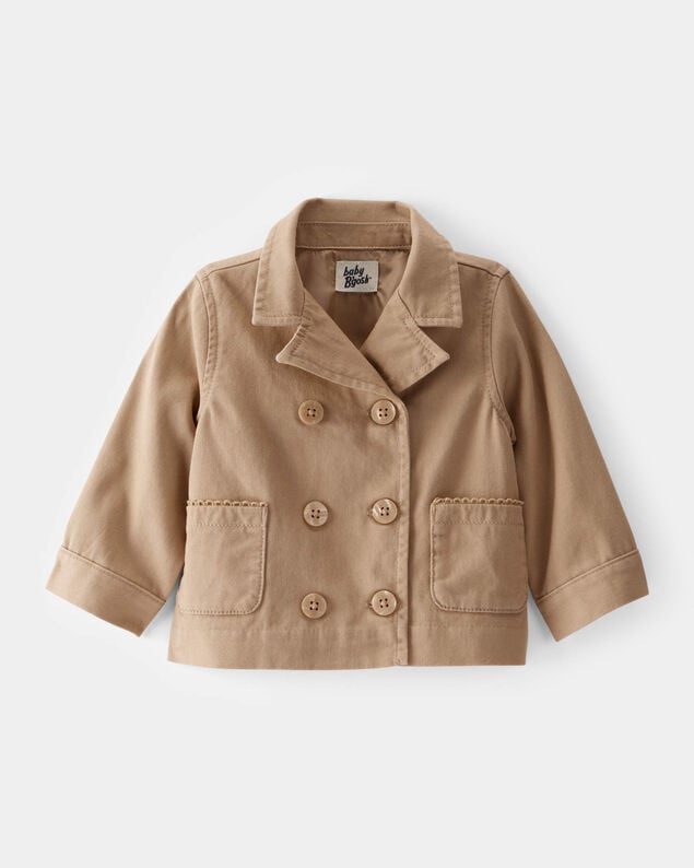 Product image 1 of Baby Twill Button-Down Jacket - Taupe