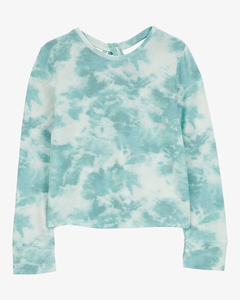  Product image 1 of Kid Tie Dye Knit Long-Sleeve Fashion Top - Blue