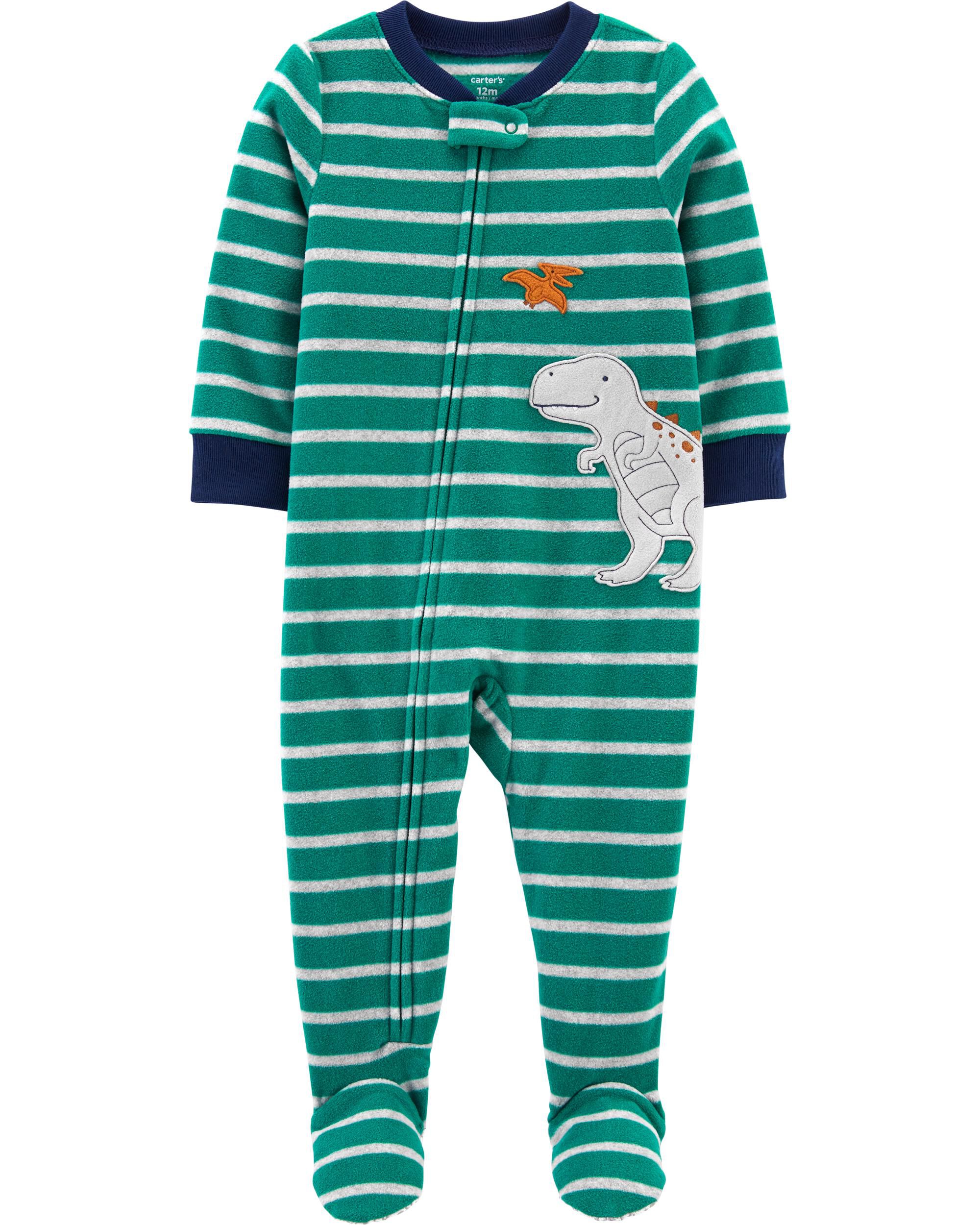 carters fleece dinosaur pajamas
