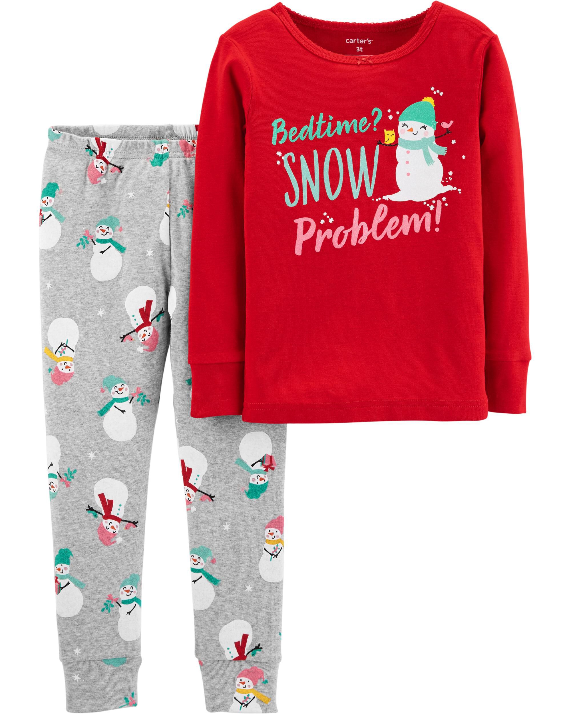 2-Piece Christmas Snowman Snug Fit 